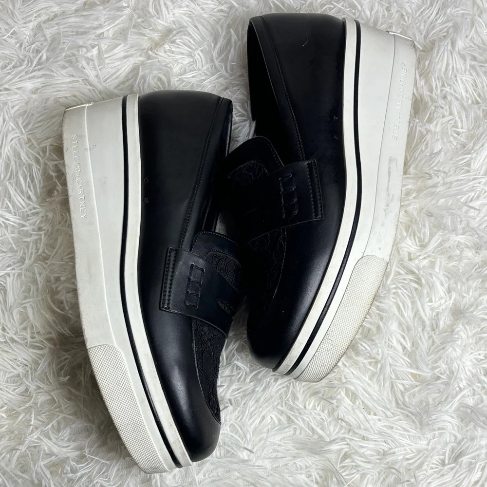 Stella McCartney Black Lace Loafers
